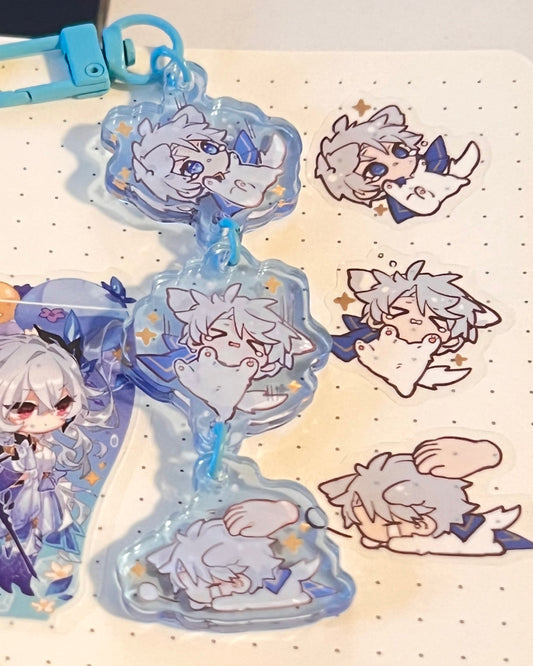 [ReadyStock] Puppynon Phainon Linked Keychain/Stickers