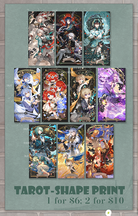 [ReadyStock] HSR Reverse Foil Tarot-Shape Prints - The Past Me Series