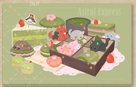 [ReadyStock] Honkai Star Rail Cat and Dessert Postcards
