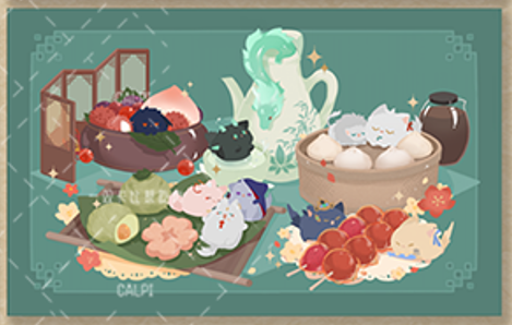 [ReadyStock] Honkai Star Rail Cat and Dessert Postcards
