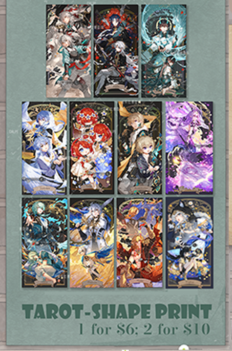 [ReadyStock] HSR Reverse Foil Tarot-Shape Prints - The Past Me Series