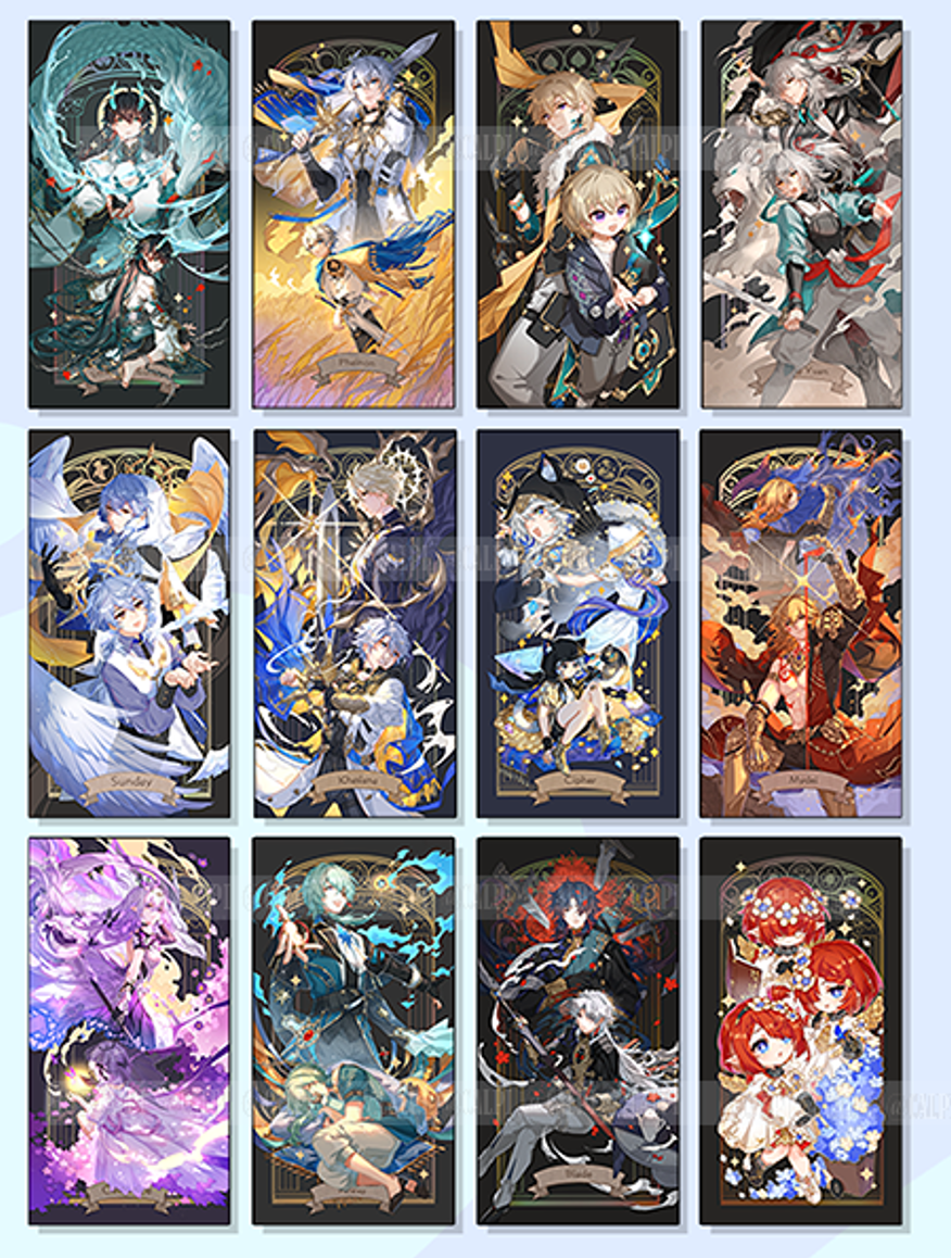 [ReadyStock] HSR Reverse Foil Tarot-Shape Prints - The Past Me Series