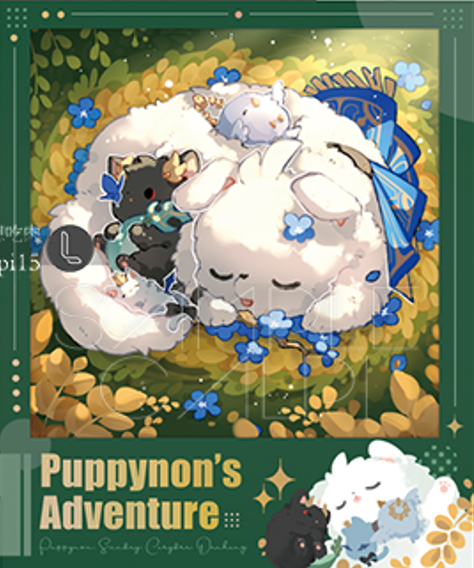 [ReadyStock] Puppynon and Phainon Polaroid-like PVC clear film card with foil hard paper frame