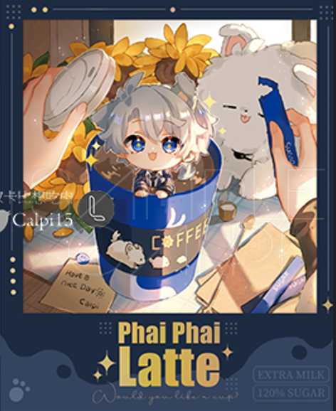 [ReadyStock] Puppynon and Phainon Polaroid-like PVC clear film card with foil hard paper frame