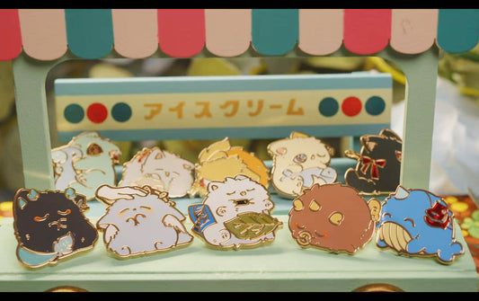 [Pre-order] HSR and Genshin fluffballs enamel pins
