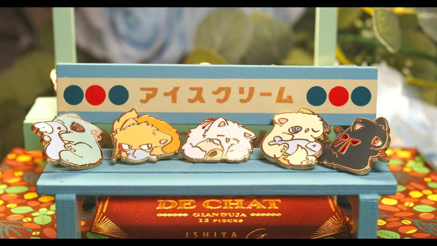 [Pre-order] HSR and Genshin fluffballs enamel pins