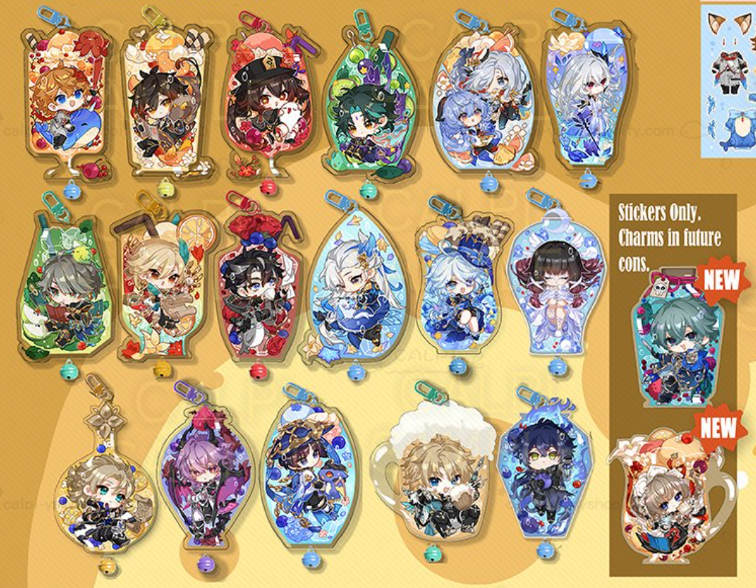 [ReadyStock] Calpi's Cocktail Series Stickers (HSR, genshin LADS and ZZZ)