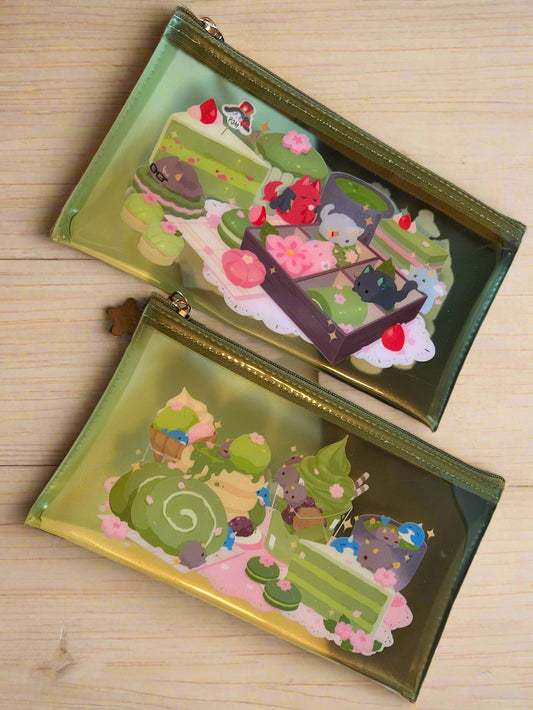 [ReadyStock]Matcha Kittens Pouch
