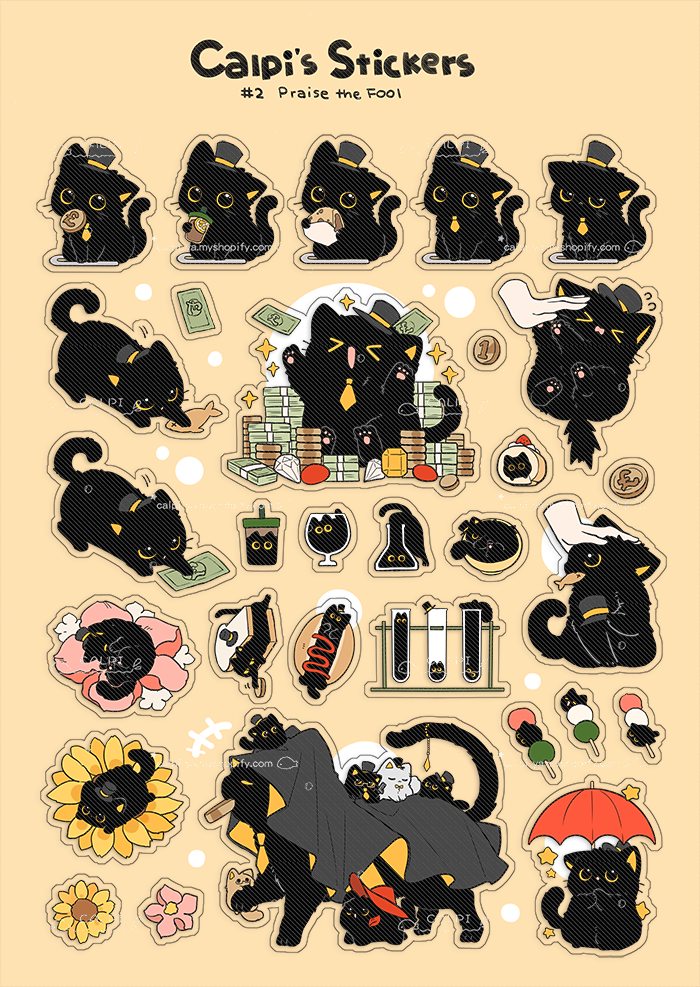 [Pre-order] Calpi's PVC Sticker Sheet Series