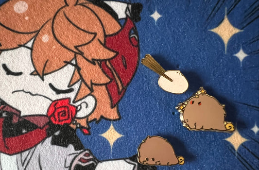 [ReadyStock]Little Meatball Dragon Li Enamel Pins
