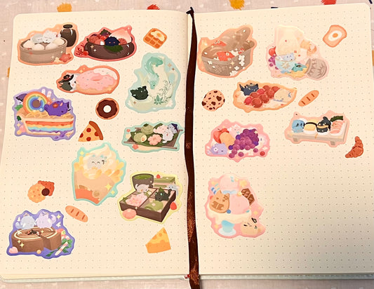 [ReadyStock]Kitten&Dessert Themed Stickers