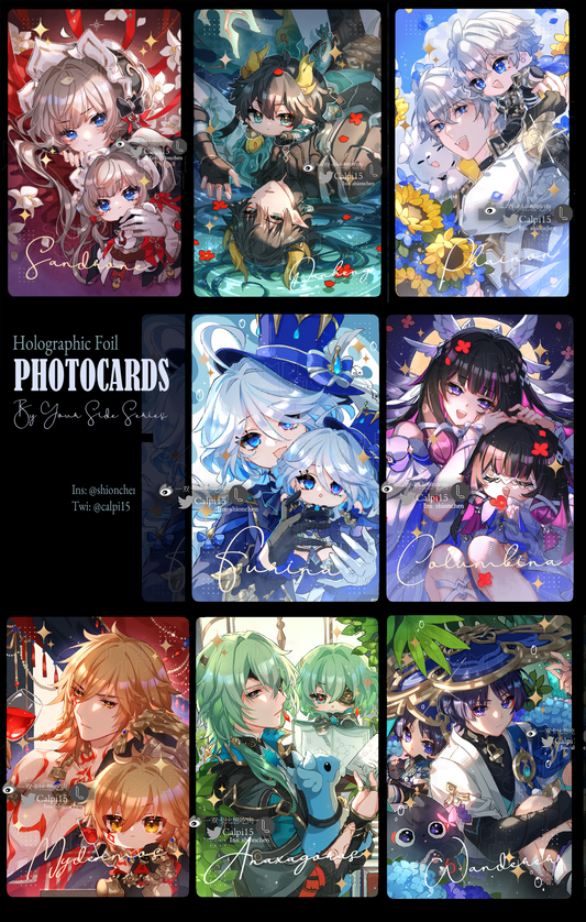 [Pre-order] By Your Side Holo Foil Photocard Series 1st Set (Genshin Impact, Honkai: Star Rail)