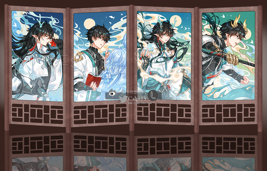 [Pre-order] Danheng Folding Screen-Shape PVC Prints with Pearly Foil